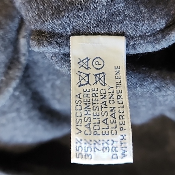 Prada Italian Cashmere Blend Sweater Gray Charcoal Funnel Neck Sweater - Picture 6 of 7